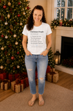 Christmas People Blk Lettering Definition Tee