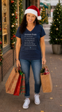 Christmas People Definition Wht Lettering V-Neck Tee