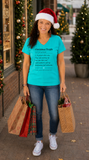 Christmas People Definition Blk Lettering V-Neck Tee