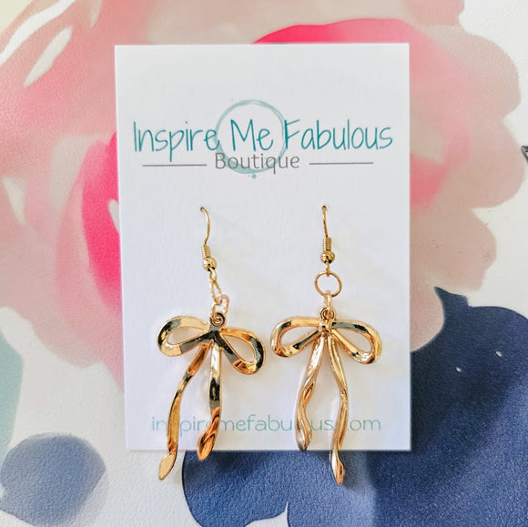 Golden Bows Earrings