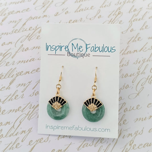 Golden Jade Earrings