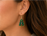 O Christmas Tree Beaded Earrings