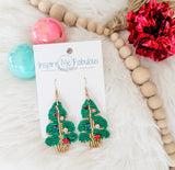O Christmas Tree Beaded Earrings