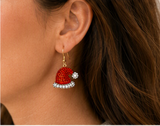 Santa's Lucky Hat Earrings