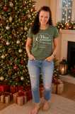 White Christmas Tee with Wht Lettering