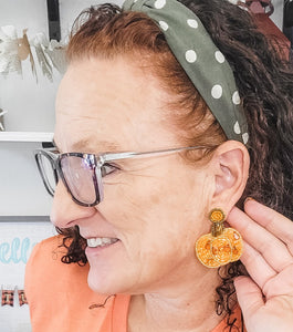 Pumpkin Spice Beaded Earrings